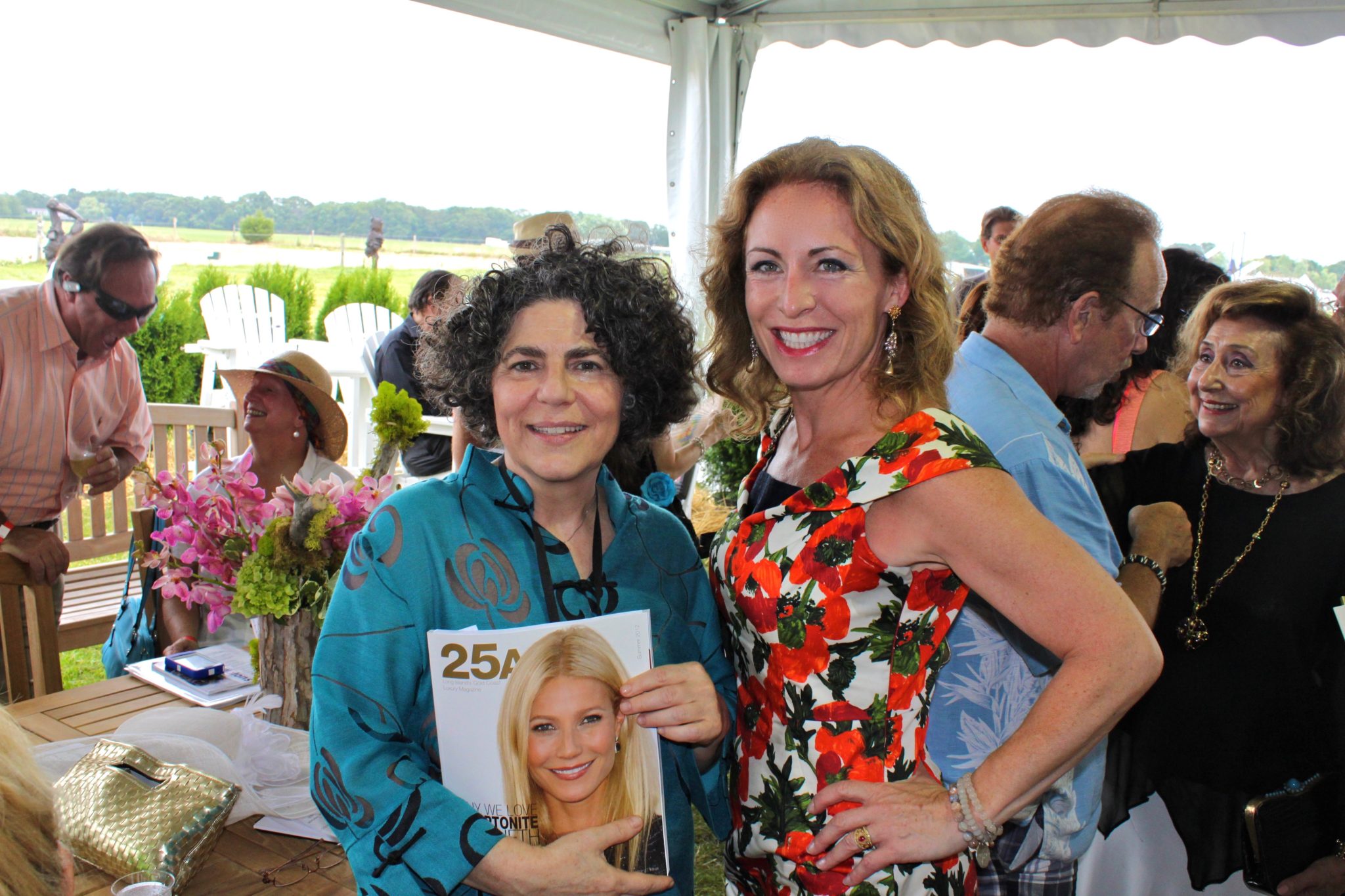 Dorian Bergen VP of ACA Gallery with Diana Pinck in the Polo Lounge of Arthampton 2012
